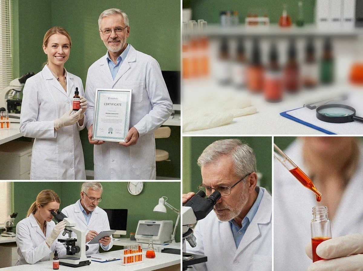 Lab testing and certification of Astaxanthin Drops
